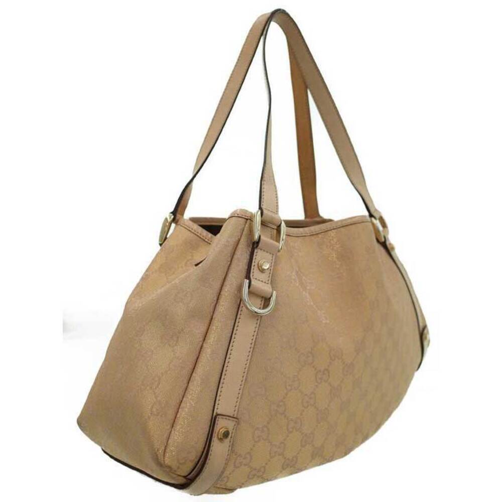 Gucci Bag Abbey Tan Tote White Leather Beige ssima